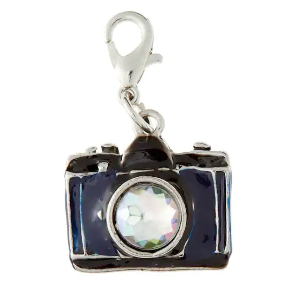 Black and Silver Camera Charm